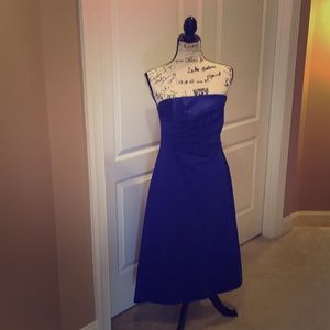 Royal blue strapless cocktail dress (worn once)